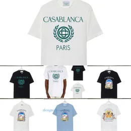 Футболка Casablanc Mens Designer рубашка тренировочные рубашки для мужчин негабаритная тройка хлопковые руд