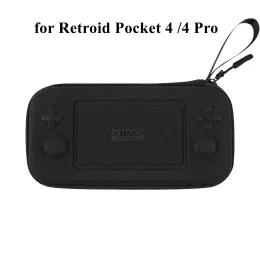 Cases Handheld Game Console Carry Case for Retroid Pocket 4 /4 Pro Black Transparent Grip and Bag Retro Video Game Console