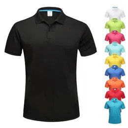 Mężczyźni golfowa koszula polo sucha fit sportowy poliester biegający szybkie koszulki dla graczy polo polej hommes 240418