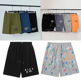 shorts de designer masculinos shorts shorts masculinos de verão Gallarys shorts de shorts de shorts de salto de tinta do estilo Hip Hop Shorts de alta qualidade USSIZE