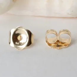 AU750 18K Gold Earnut Solid 18 Karat Küpe Küpe DIY DIY Yapma Bulgu Aksesuarları Tedarik 240410