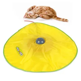 4 hastigheter rörelse Undercover Mouse Tyg Moving Feather Interactive Pet Toy for Cat Kitty Automatisk elektrisk platta 240410