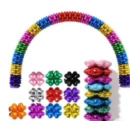 4 pétalas corações de folhas de folhas Balões de flores 18 polegadas para construção de balões Arco para coluna para festas de festas de aniversário de casamento Toys7821876