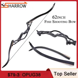 Accessoires Kaiemi Hu 3060lbs 62 Zoll Outdoor Hunting Fishing Shot Bow Split Typ Rh Recurve Bow für Bogenschießen Pfeilschleuder Schießsportarten