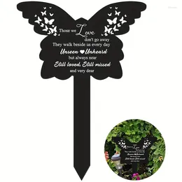 Garden Decorations 1 Piece Acrylic Tombstone Memorial Pile Outdoor Commemorative Plaque Decoration Waterproof