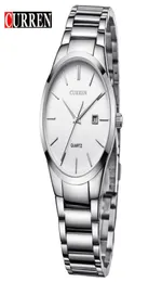 Curren Luksusowa klasyczna moda biznesowa męska zegarki wyświetlają datę kwarcową zegarek ze stali nierdzewnej stal nierdzewna męska clock reloj hombre1466334