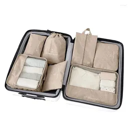 Storage Bags Travel Bag Seven-Piece Underwear Finishing Luggage Clothes Organizer Wear-Resistant Waterproof Dustproof