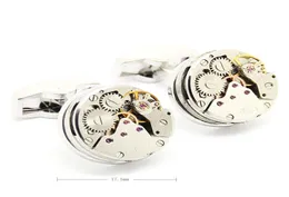 Padre Day Men Business Watch Movement Cufflinks de Links imóveis para MECANISMO DE REVISÃO DE RELISÃO DO EARGO SAMPUNK para Mens Box5932616