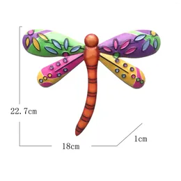 Decorative Figurines Home Crafts Gifts Dragonfly Wall Decoration Iron Hanging - Purple