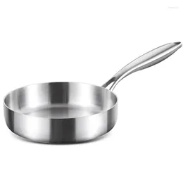 Tavalar 316 Paslanmaz Çelik Fry Pan Mini Karıştırma 1-2 Kişi için 16/18cm Küçük Pişirme Potu Genel Kullanım Gaz ve İndüksiyon Ocak