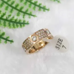 Designer Trendy Fashion Full Diamond Sky Star Ring Ring Love Titanium Steel Coppia Eterno per uomini e donne L3BQ