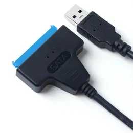 2024 Новый кабель SATA до USB 3,0 / 2,0 до 6 Гбит / с для 2,5 -дюймового внешнего жесткого диска SSD SATA 3 22 PIN -адаптер USB 3,0 до SATA III для