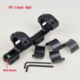 SCOPES Tactical 11 mm Ottica a coda di rondine Montaggio 1 pollice con livello di bolle per anelli di ambito a doppio fucile da 25,4 mm da 30 mm Accessori per la caccia a caccia