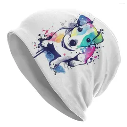 Boinas Jack Russell Terrier Dog Skullies Beanies Caps Unissex Winter Karn Knit Hat Men Men Mul