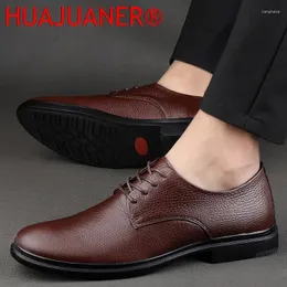 Casual Shoes Business Genuine Leather Oxford Male Fashion Office Lace-Up Suit Upscale Adulto Formal Men's