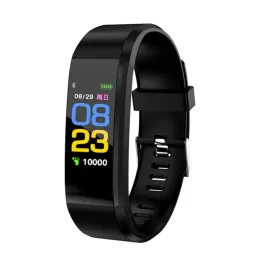 Braccialetti 115Plus Health Bracciale Fitness Fitness Cresta cardiaco Pressione del sangue Smart Band Fitness Tracker SmartBand Bristband per uomini donne ragazzi