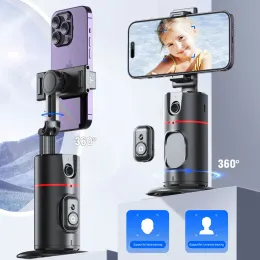 Kontrollera Auto Face Tracking Gimbal 360 ° Rotation Smart Shooting Phone Holder med trådlös fjärrkontroll, gestkontroll för smartphone