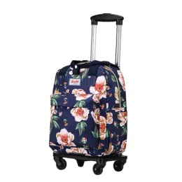 キャリーオン20インチ女性キャリーンハンドロガーバッグローリング荷物トロリーバッグ旅行荷物袋キャビンホイール付きバックパック