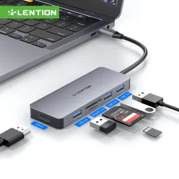 Hubs USB C Hub z 4K HDMI, 3 USB 3.0, czytniki kart SD/TF dla MacBook Pro 13/15/16, 2018 2019 Mac Air, Surface Book 2/Go, Chromebook