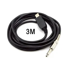 High-Quality 3 Meter USB to 635 Guitar Cable for Connecting Your Guitar to a Computer via USB Connection