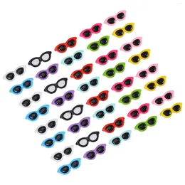 Lagerflaschen 40 PCs Sonnenbrille Haarnadelschatten Mädchen Flatback Charm Baby Schmuck mit Plastik