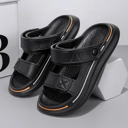 Homens de verão Slippers Eva Softsoled Platform Slides Unissex Sneaker Sandals Sapatos de praia casuais Mulheres chinelos externos internos 240417