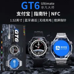 GT6 Smart Watch Huaqiang North Extraordinary Master NFC Offline betalning stor skärm Compass Sport Watch Ultimate