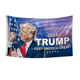 Bannerflaggor 2024 Trump Flag 3x5feet Save America igen Great Donald för president USA Presidential and Election Make 90x150cm Drop de Otoso