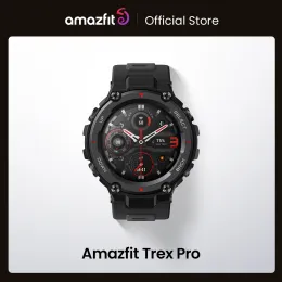 Controle Novo Amazfit Trex Trex Pro T Rex GPS Outdoor Smartwatch Imper impermeável Bateria de 18 dias VIDA 390mAH Smart Watch for Android iOS Phone