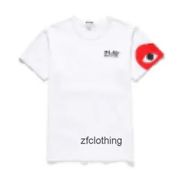 Designer Tee Com des Garcons Spielen Sie Herzdruck T-Shirt Größe extra großes blaues Herz Unisex Japan bester Qualität Euro Größe 9opl