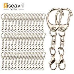 Chains 100pcs/lot Lobster Clasp 57mm Chain Cshaped Clasps Connector for DIY Jewelry Making Findings Key Chain Accessories Dropshipping