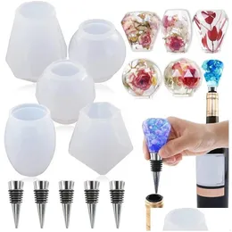 Bar verktyg rött vinpropp geometrisk sfärisk spegel sile mod diy crystal epoxy harts mögel droppe leverans hem trädgård kök matsal dhy3r