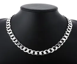 Andara Silver 925 10 мм 22 quot24quot 26 Quotmen Figaro Chain Ожерелье для мужчин Серебро 925 Ювелирные изделия Большое ожерелье N1851032896