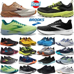 Brook Brooks Cascadia 16 Mens 운동화 Hyperion Tempo 트리플 검은 흰색 회색 노란색 오렌지 메쉬 브룩 20 글리세린 트레이너 야외 남성 캐주얼 스포츠 운동화