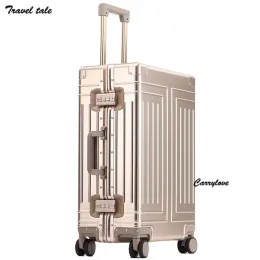 Bagugh Travel Tale 1809 Alluminio Valica da viaggio Trolly Case Nuovo bagaglio in alluminio 20 "24" 26 "29" pollici