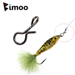 Accessories Bimoo 500pcs/bag Fly Fishing Snap Quick Change Hook High Carbon Lure Steel Tackle Accessory Wholesale