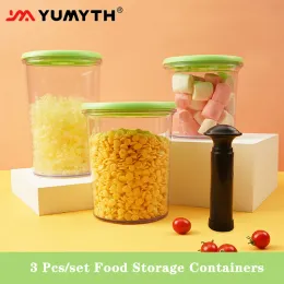 Sealers YUMYTH Household Vacuum Containers Set BPAfree Airtight Food Storage Containers with Hand Pump Keep Fresh Plastic Jar Box T297