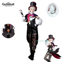 Anime Costumes Lyney Cosplay Genshinimpact Lyney Cosplay Come Twins Lynette Magician Hallown Women Cosplay Caster Come Set Y240422