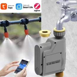 Kontrola Zigbee Garden Watering Timer Tuya Smart Life Triprinler Drip System nawadniający wbudowany przepływ wody kontroler wody