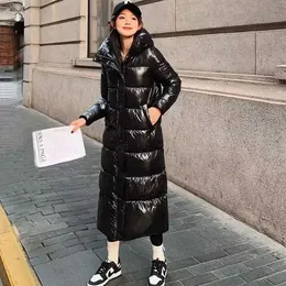 ジャケット・アウター KOCHE Parka Docking Long Coat Men's Parkas Winter Knee-Length Down Jacket Thickened Warm