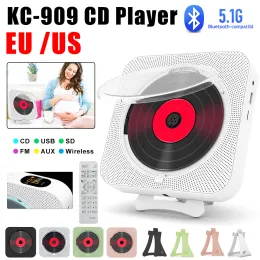 Oyuncu Taşınabilir CD Çalar Bluetooth Hoparlör Stereo 3.5mm CD çalar LED Screen Duvarı Monteable CD Müzik Çalar