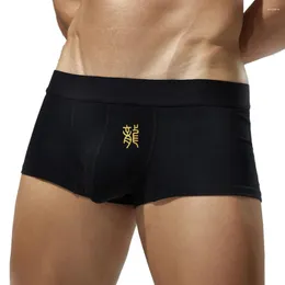 Underpants Men Soild Boxer Shorts Boxershorts Underwear Sexy Waist Waist Lingerie Assorbimento di umidità traspirante