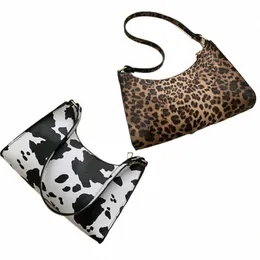 Gusure Fi Leopard Pattern ombro Mulheres bolsas de mão Persalidade
