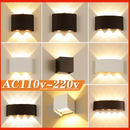 IP65 Lâmpada de parede de parede LED Luz interior à prova d'água AC110V-220V LNDOOR Iluminação ao ar livre para sala de estar escada do quarto decoração da casa