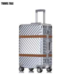 Gepäck Reisegeschichte 20 "24" 26 "29 Aluminiumrahmen Trolley Spinner Reisetasche Koffer Handgepäck mit Rädern