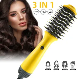 Trockner 3 in 1 Heißluftpinsel Onestep Haartrockner und Volumizer Styler und Trockner Flow Trockner Pinsel Professionell 1000W Haartrockner