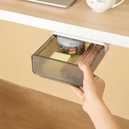 Förvaringslådor Modern design genomförbar låda lådan osynlig skrivbord kontorsbotten lim transparent stor dold dekor