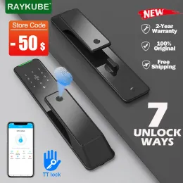 Controllo 2022 Nuovo blocco Raykube KX2 TT Bluetooth Fullautomatic Electronic Smart Door con app di impronta digitale biometrica NFC Sblocca