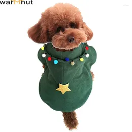 Hundekleidung Warmhut Katze Umhang mit Motorhaube Weihnachtsbaum Haustier Süßes lustiges Cosplay -Kleider Welpe Tier Winter Warm Outfits Kleidung S M l xl