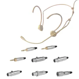 Mikrofoner Double Earhook Headset Microphone Portable Headworn Omnidirectional Condenser Cartridge Mic for Sennheiser Wireless